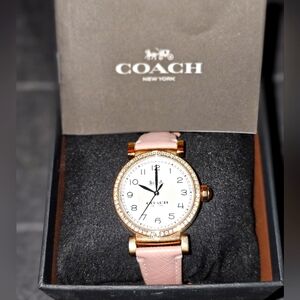 COACH watch-Rose Gold/White with Pink leather wristband
